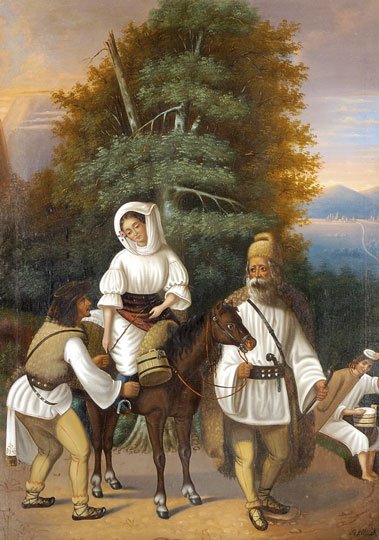 Romanian Family Going to the Fair by István Szkicsák Klinovszky